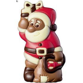 Bild på Weibler Confiserie Chocolaterie Chokladfigur Jultomte med Paket 75g