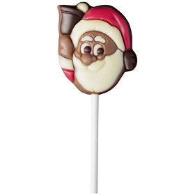Bild på Weibler Confiserie Chocolaterie Chokladklubba Jultomte med Klocka 15g