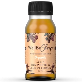 Bild på WellBeSleep Shot Äpple, Gurkmeja & Fläder 60 ml