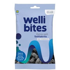 Bild på Wellibites Extra Salt Saltlakrits 70 g