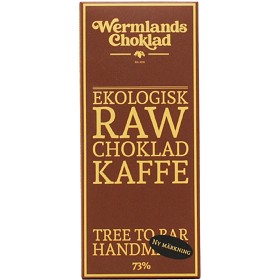 Bild på Wermlands Choklad Ekologisk RAWChoklad 73% Kaffe 50g