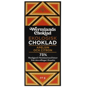 Bild på Wermlands Choklad Rawchoklad Apelsin & Citron 50g