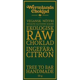 Bild på Wermlands Choklad Rawchoklad Citron/Ingefära 50g