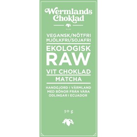 Bild på Wermlands Choklad Rawchoklad Matcha 50g