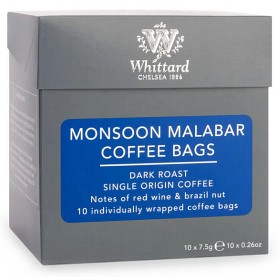 Bild på Whittard Coffee Bags Mansoon Malabar Mörkrost 10x7,5g
