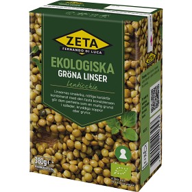 Bild på Zeta Gröna Linser Ekologiska 380g