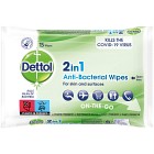 Dettol 2 in 1 Desinfektionswipes för händer & ytor 15 st
