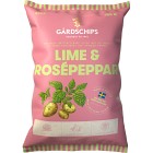 Gårdschips Lime & Rosépeppar 150g