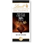 Lindt EXCELLENCE 50% Kakao Mild & Krämig Mörk Choklad 100g