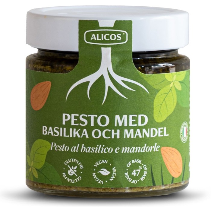 Alicos Pesto Basilika & Mandlar 190g