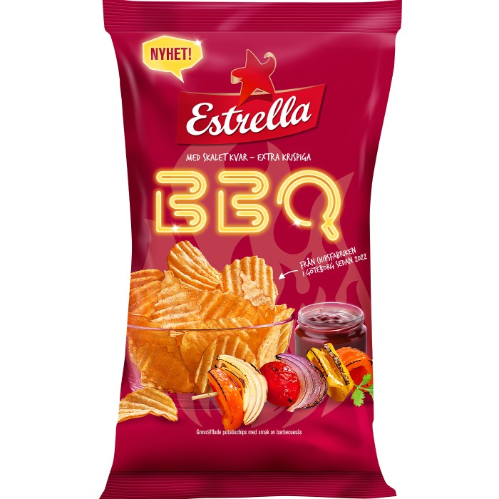 Köp Estrella BBQ Chips 275g på delitea.se