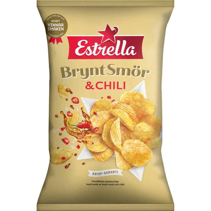 Köp Estrella Chips Brynt Smör Chili 275g på delitea.se