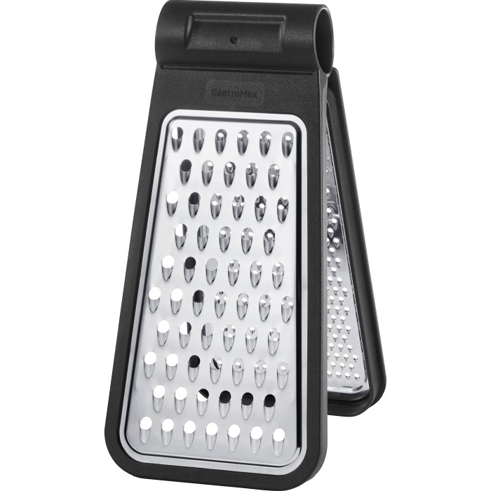 MasterClass Smart Space 3-Way Fold-Flat Stainless Steel Cheese Grater Black 