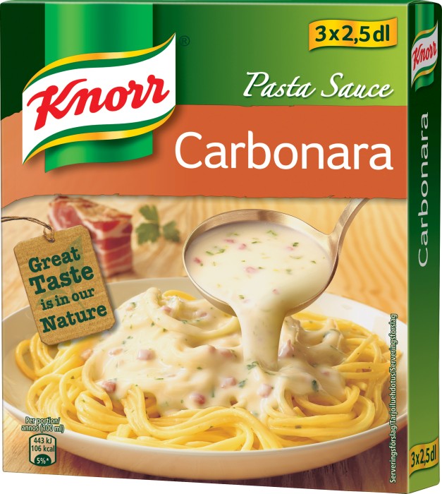 Köp Knorr Pastasås Carbonara 3x2,5 dl på 