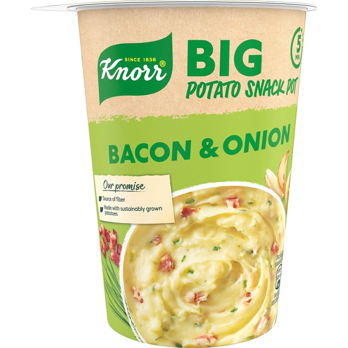 Knorr Snack Pot Potatismos Bacon & Lök BIG 76g