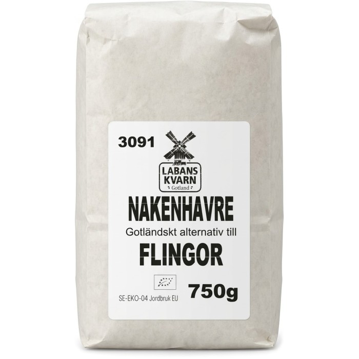Labans Kvarn Nakenhavreflingor 750g