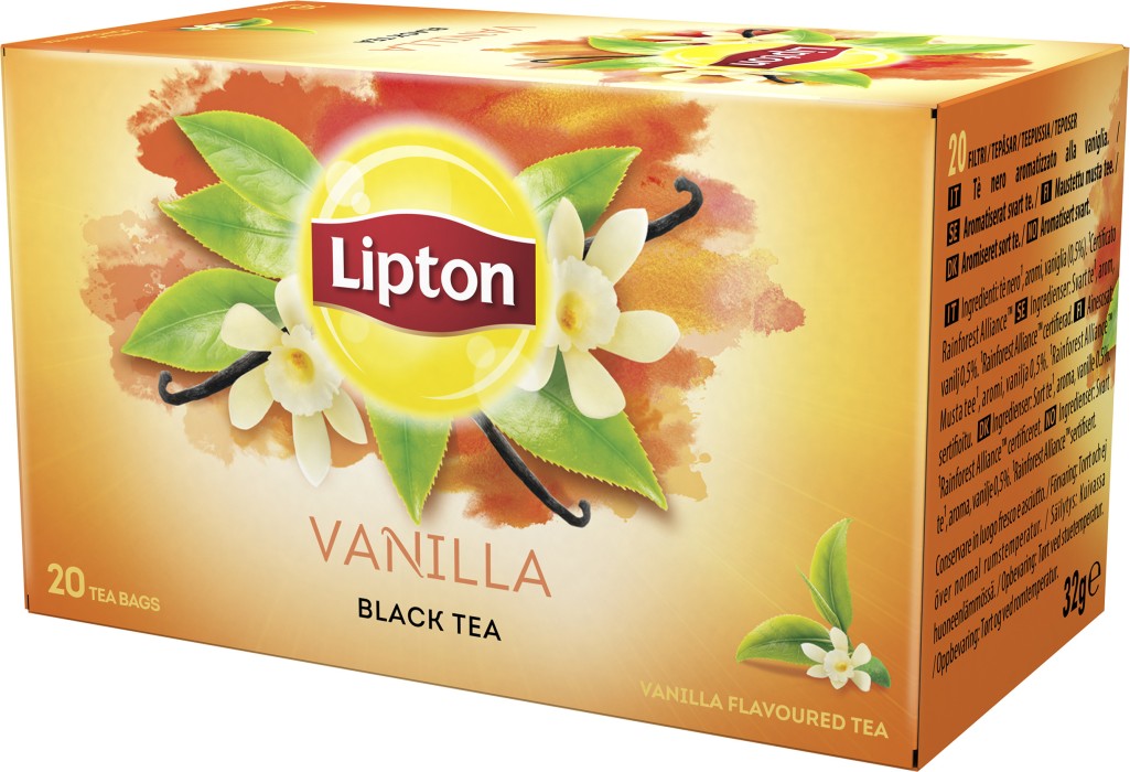 Köp Lipton Black Tea Vanilla 20 tepåsar på delitea.se