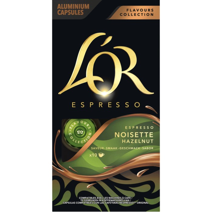 L'Or Espresso Hasseln&ouml;t Kaffekapslar 10-pack