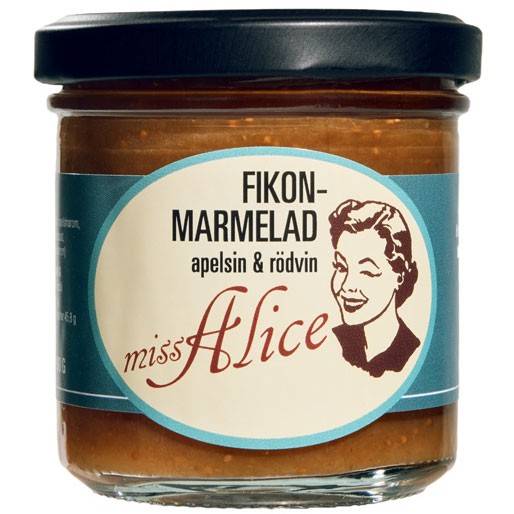 Miss Alice Fikonmarmelad med Apelsin & Rödvin 190g