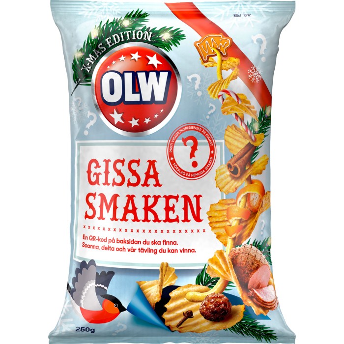Köp OLW Chips Gissa Smaken Xmas Edition 250g på delitea.se