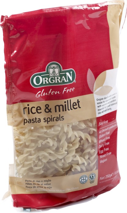 Köp Orgran Ris & hirsspiraler, glutenfri pasta 250 g på 