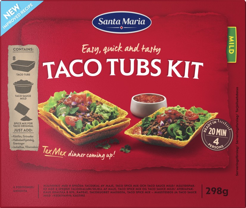 Köp Santa Maria Taco Tubs Kit 298 g på delitea.se