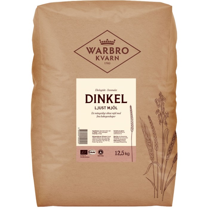 Warbro Kvarn Dinkelmjöl Ljust 12,5kg